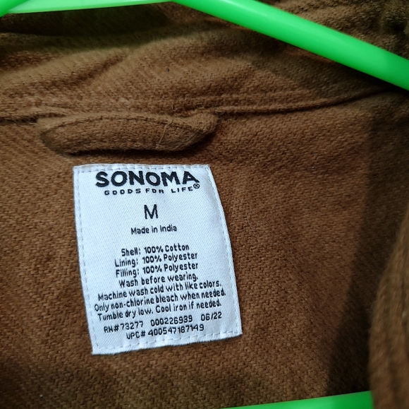 NWT Men's Sonoma Pea Coat, Size Medium, Snap Front Closure (j/c bin 2) - Picture 4 of 7